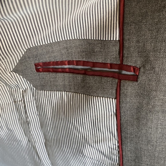 J. Crew "Schoolboy" Gray Wool Double Button Blazer, Size 4 Tall academia preppy - Picture 7 of 9